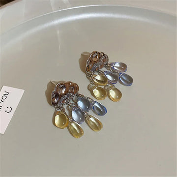 DAIIIBABYYY  -  New Design Clouds Water Drop Acrylic Tassel Drop Earrings For Women Elegant Fashion Travel Party Jewelry Gift